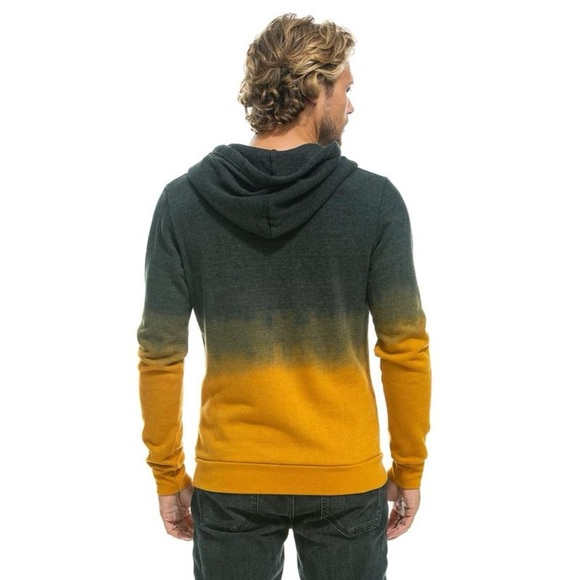 Aviator Nation Unisex FADED BOLT EMBROIDERY HOODIE | NUGGET GOLD // CHARCOAL 🖤 - Picture 3 of 16